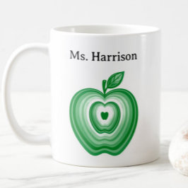 Lehrer Professor Benutzerdefinierter Name Grüner A Kaffeetasse