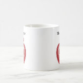 Lehrer Professor Benutzerdefinierter Name Rote Apf Kaffeetasse (Mittel)