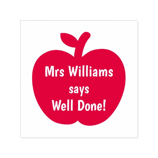 Lehrer Red Apple gut getan Ermutigung Permastempel (Design)