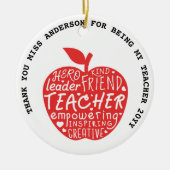 LEHRER-REDEWENDUNGEN BIETEN Personalisiertes Gesch Keramik Ornament (Vorne)