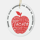 LEHRER-REDEWENDUNGEN BIETEN Personalisiertes Gesch Keramik Ornament (Links)