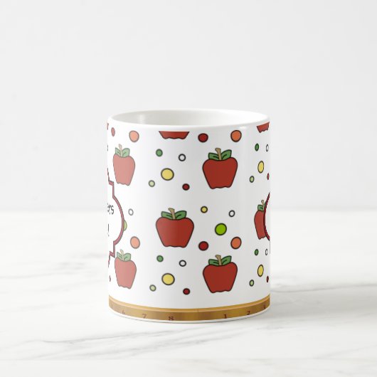 Lehrer Regel Apple Muster Personalisiert Kaffeetasse (Mittel)