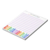 Lehrer-Regenbogen-Farben-Bücher Maßgeschneidert Notizblock (Rotiert)