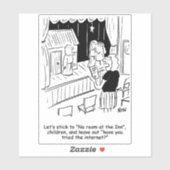 Lehrer Rehearsing Nativplay Cartoon Aufkleber (Blatt)