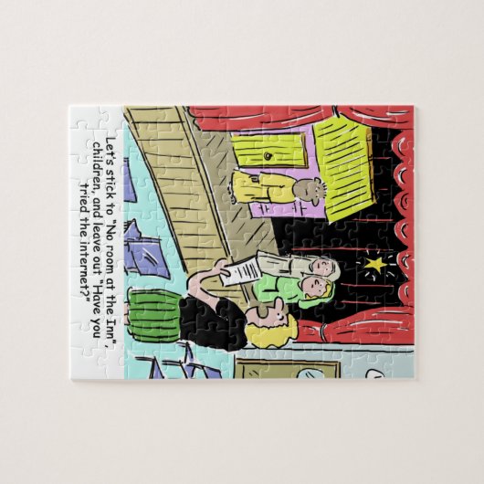 Lehrer Rehearsing Nativplay Cartoon Puzzle (Horizontal)