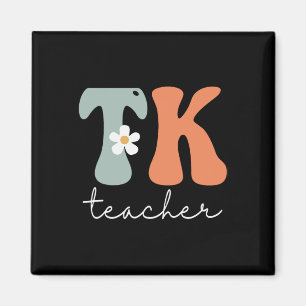 Lehrer Retro Groovy Vintag glücklicher erster Tag Magnet