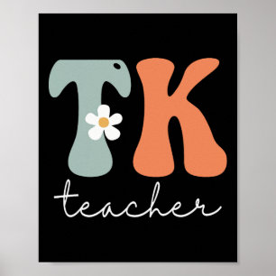 Lehrer Retro Groovy Vintage Glücklicher erster Sch Poster