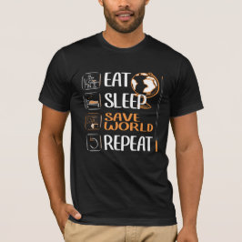 Lehrer rette Welt. Schule, Unterricht, Lehren T-Shirt