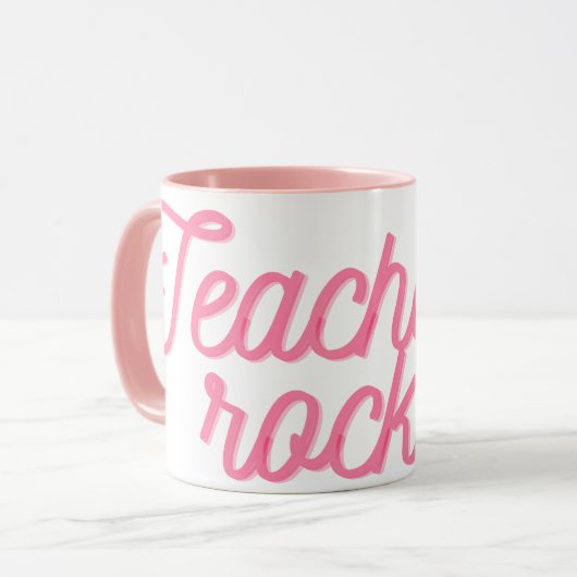 Lehrer Rock! Tasse (Vorderseite Links)