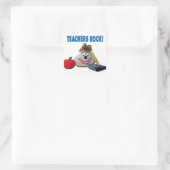 Lehrer Rock! Weißkleber Quadratischer Aufkleber (Tasche)