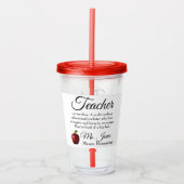 Lehrer Rockstar Gewohnheit Acryltrinkbecher (Vorderseite)