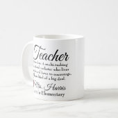 Lehrer Rockstar Gewohnheit Kaffeetasse (Vorderseite Links)