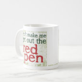 Lehrer-Rot-Stift Kaffeetasse (Vorderseite Links)