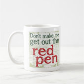 Lehrer-Rot-Stift Kaffeetasse (Links)