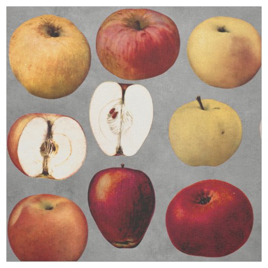 Lehrer rote goldene Äpfel Stoff (Muster)