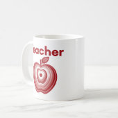 Lehrer Roter Apfel Ringe Geschenk Kaffeetasse (Vorderseite Links)