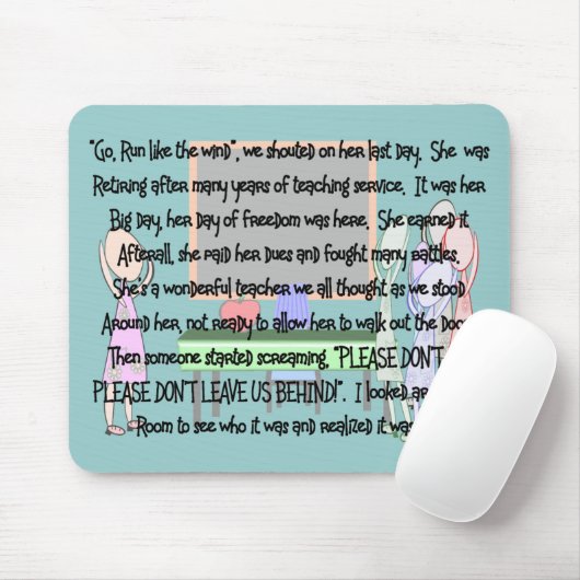 Lehrer-Ruhestand "geht nicht" Mousepad (Mit Mouse)