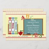 Lehrer-Ruhestands-Tafel-Einladung Einladung (Vorne/Hinten)