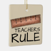 LEHRER RULE School Teacher Wooden Ruller Klasse Keramikornament (Rechts)