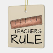 LEHRER RULE School Teacher Wooden Ruller Klasse Keramikornament (Links)