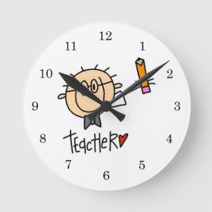 Lehrer Runde Wanduhr
