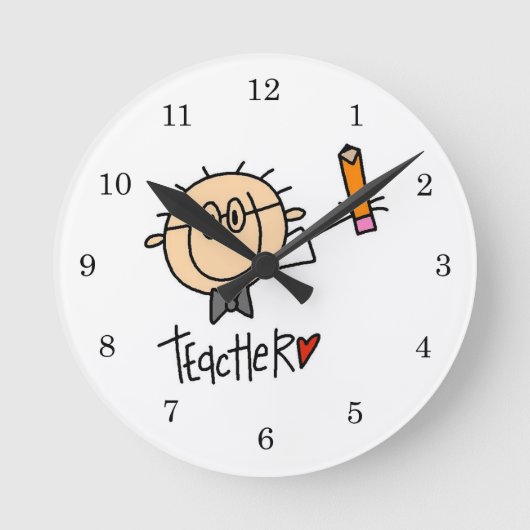 Lehrer Runde Wanduhr (Vorderseite)