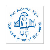 Lehrer sagt aus dieser Welt, eine maßgeschneiderte Permastempel (Design)