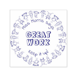 Lehrer sagt, gute Arbeit Behielt es Personalisiert Permastempel