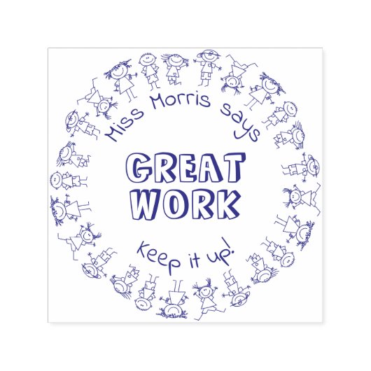 Lehrer sagt, gute Arbeit Behielt es Personalisiert Permastempel (Design)