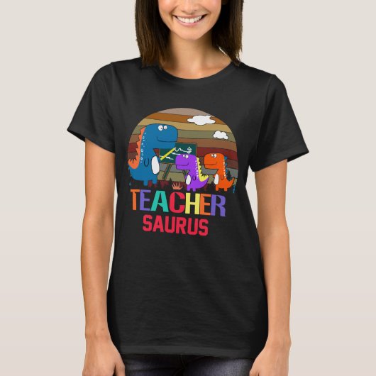 Lehrer Saurus Vintages T-Shirt (Vorderseite)