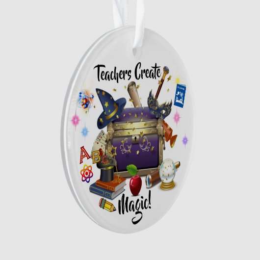 Lehrer schaffen Zauberschmuck Ornament (Vorderseite)