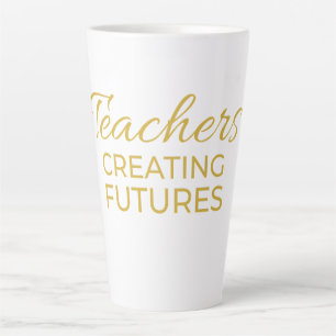 Lehrer schaffen Zukunft Schwarz Gold Motivierend  Milchtasse