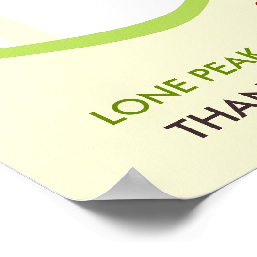 Lehrer schätzen Apfelbaum Geschenk Klassenraum Poster (Ecke)