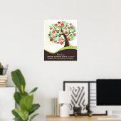 Lehrer schätzen Apfelbaum Geschenk Klassenraum Poster (Heimbüro)