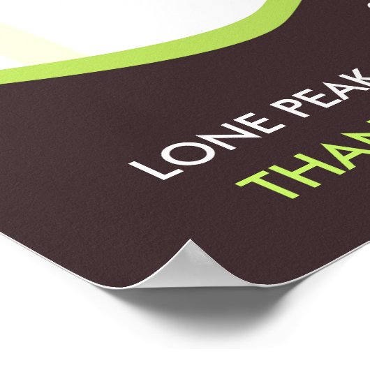 Lehrer schätzen Apfelbaum Geschenk Klassenraum Poster (Ecke)