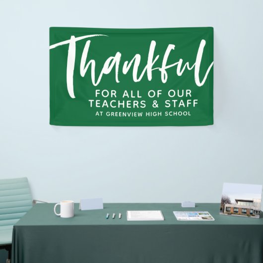 Lehrer schätzen dankbar Drehbuch Grün Banner (Messeveranstaltung)