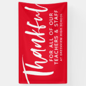 Lehrer schätzen dankbar Drehbuch-Rot-Banner Banner (Vertikal)