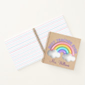 Lehrer schätzen niedliche Regenbogenboote Notizblock (Innenseite)