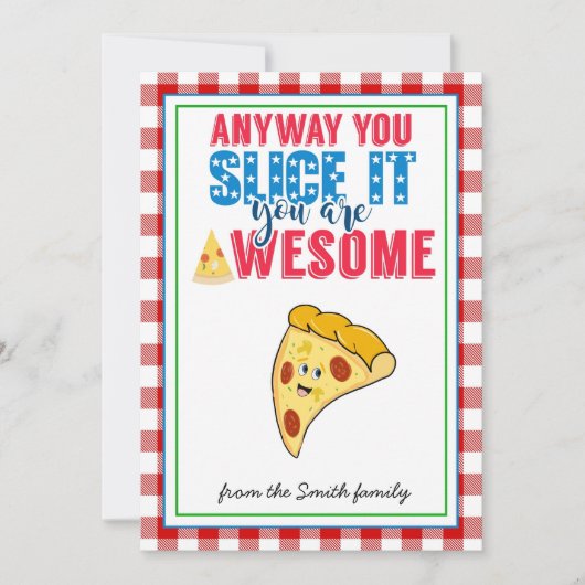 Lehrer schätzen Pizza Geschenk Lehrer Slice Einladung (Vorderseite)