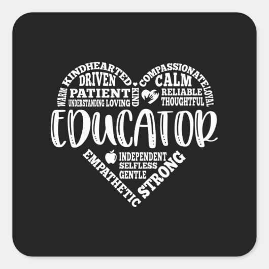 Lehrer schätzen U-Bahn-Kunst Quadratischer Aufkleber (Vorderseite)