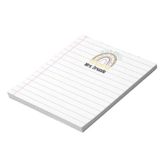 Lehrer schätzen wild über das Unterrichten von Reg Notizblock (Rotiert)