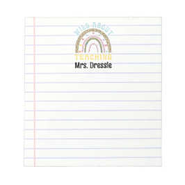 Lehrer schätzen wild über das Unterrichten von Reg Notizblock