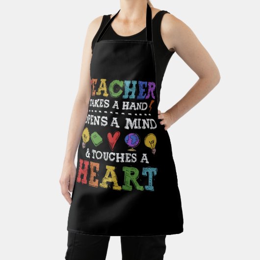 Lehrer schätzt die inspirierende Qu von Hand Schürze (InSitu)