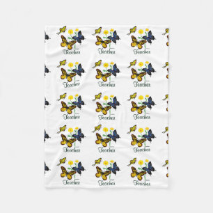 Lehrer-Schmetterlinge Fleecedecke