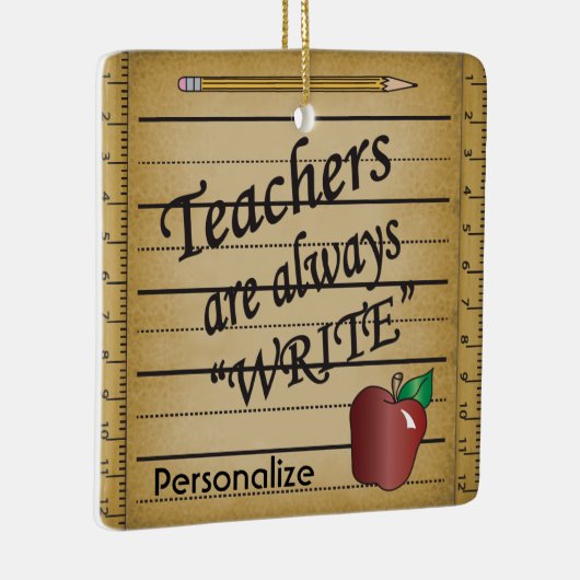 Lehrer schreiben immer keramikornament (Rechts)