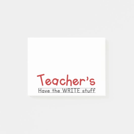 Lehrer schreiben Stuff Post-It's Post-it Klebezettel (Vorderseite)