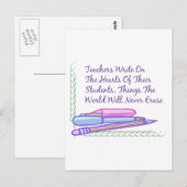 Lehrer schreiben über das Herz ihrer Schüler... Postkarte (Vorne/Hinten)