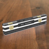 Lehrer-Schreibtisch-Nummernschild Namensplakette (Seite)