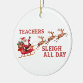 Lehrer schuften den ganzen Tag Keramik Ornament (Links)