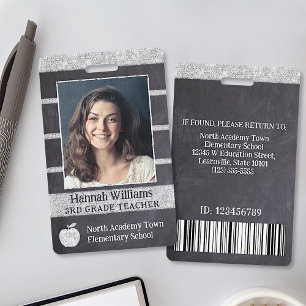 Lehrer Schule Benutzerdefiniertes Mitarbeiterfoto Ausweis